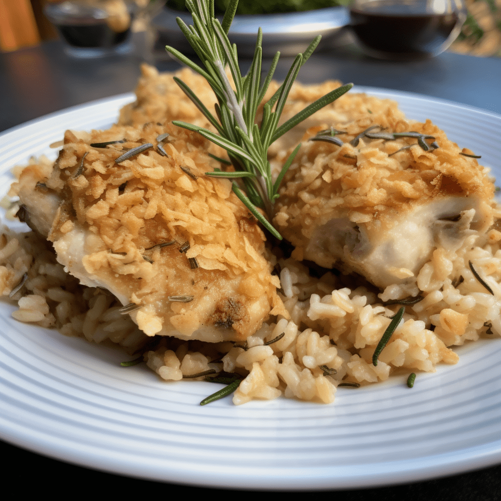 Rosemary Chicken with Rice Krispies